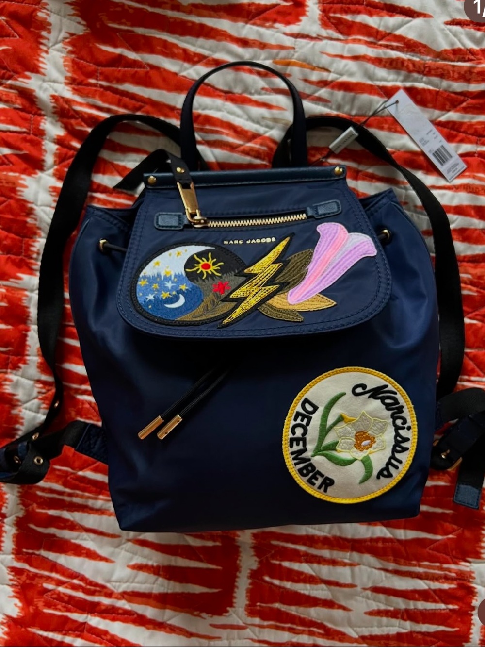 Marc Jacobs Patchwork Nylon Drawstring Backpack - Picture 4 of 7